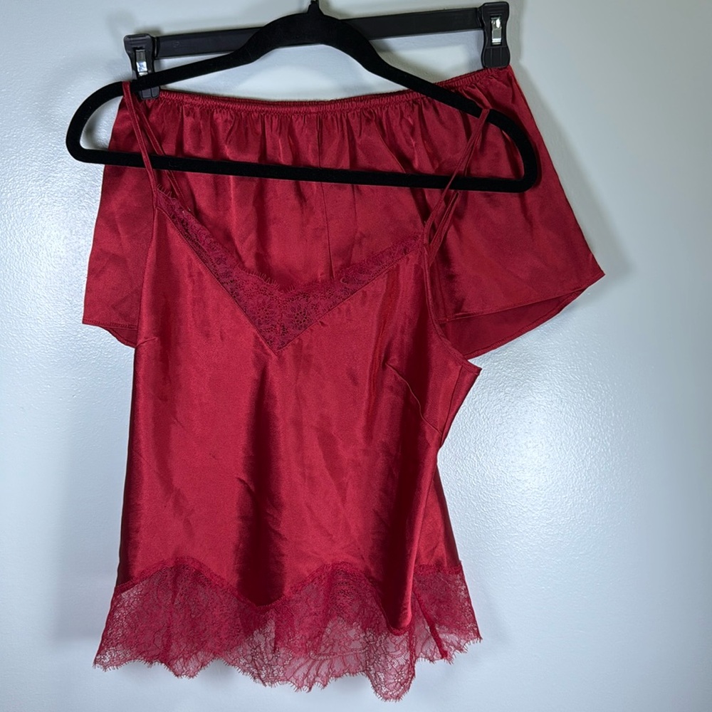 Red lace two piece Victoria's Secret set Size Small